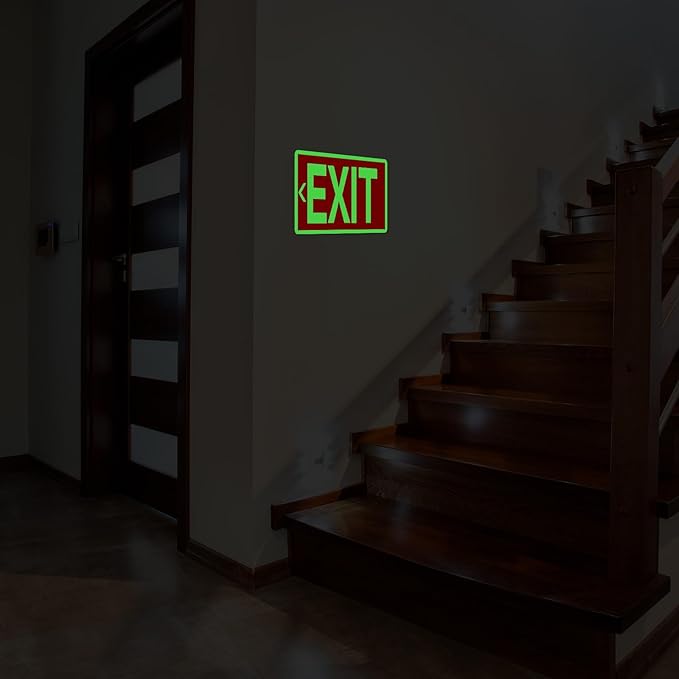 10 Pcs Glow in the Dark Exit Signs - Image 6
