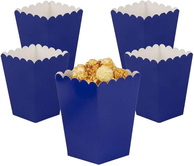 YESON Navy Blue Popcorn Boxes Mini Paper Popcorn Box by YESON