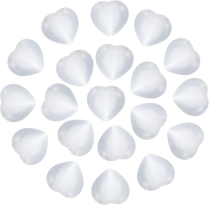 PATIKIL 20 Pcs Natural Heart Shaped Crystal Stone, 0.6 Inch Mini Polished Love by PATIKIL