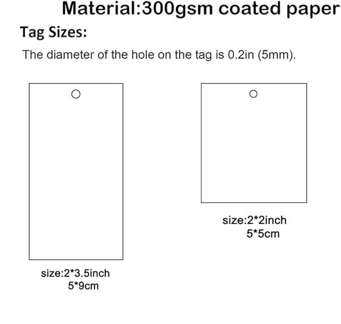 200 Pcs Custom Hang Tags, Personalized Your Logo Photo and Text Design Price - Image 2