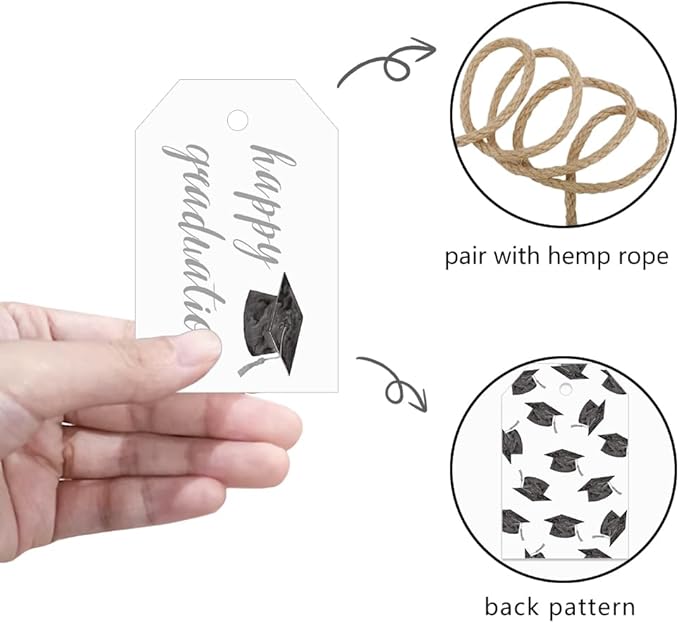 50 Pcs Graduation Gift Tags, Congrats Grad Party Favors Gift Tags - Image 3