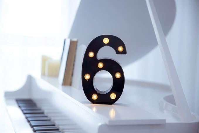 Foaky Black LED Marquee Number Lights Sign Light Up Marquee Number Lights Sign - Image 2