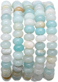 Natural Amazonite Stone Rondelle 5x8mm Loose Semi Gemstone Beads by Beadia