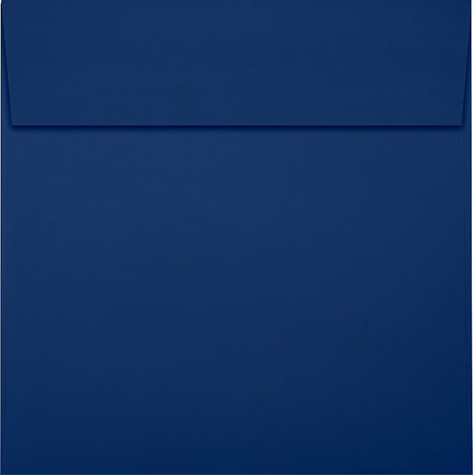 LUXPaper Square Invitation Envelopes | Peel & Press | 6" x 6" | Navy Blue | - Image 2