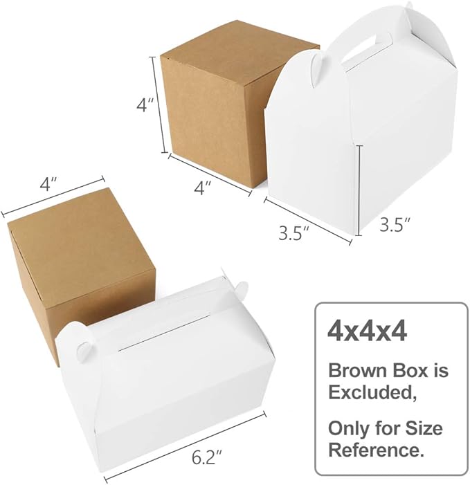 ValBox Treat Boxes 30 Pack White Paper Gable Gift Boxes - Image 3