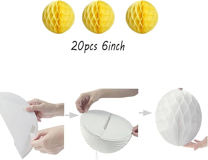 20pcs Honeycomb Flower Balls - Image 2