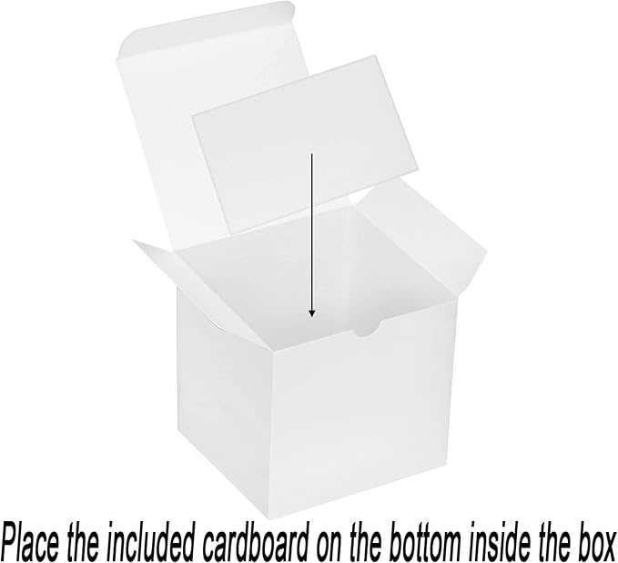 Xxcxpark 48 PCS White Gift Boxes 4x4x4 inches, Decorative Party Favor Gift - Image 4