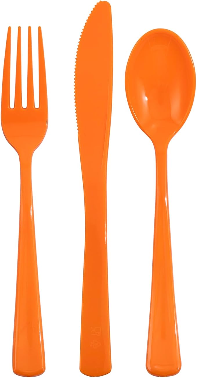 NOCCUR 180PCS Thanksgiving Plastic Silverware Disposable by NOCCUR