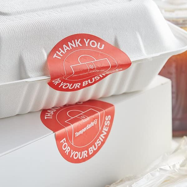 Angel's Peel Lounge Thank You Tamper Proof Stickers Roll — Tamper Evident - Image 2