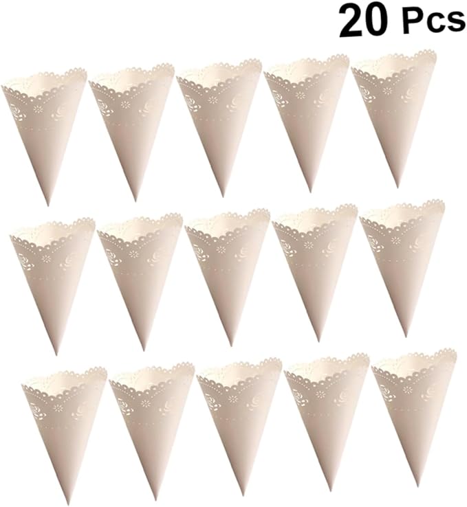 jojofuny 40 Pcs Rose Petals Party Confetti Cone Holder Candy Cone Bags Confetti - Image 6