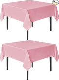 sancua Square Tablecloths 70x70 Inch, 2 Pack by sancua