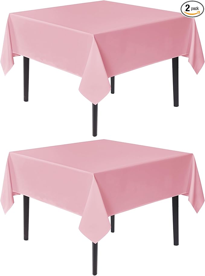 sancua Square Tablecloths 54x54 Inch, 2 Pack by sancua