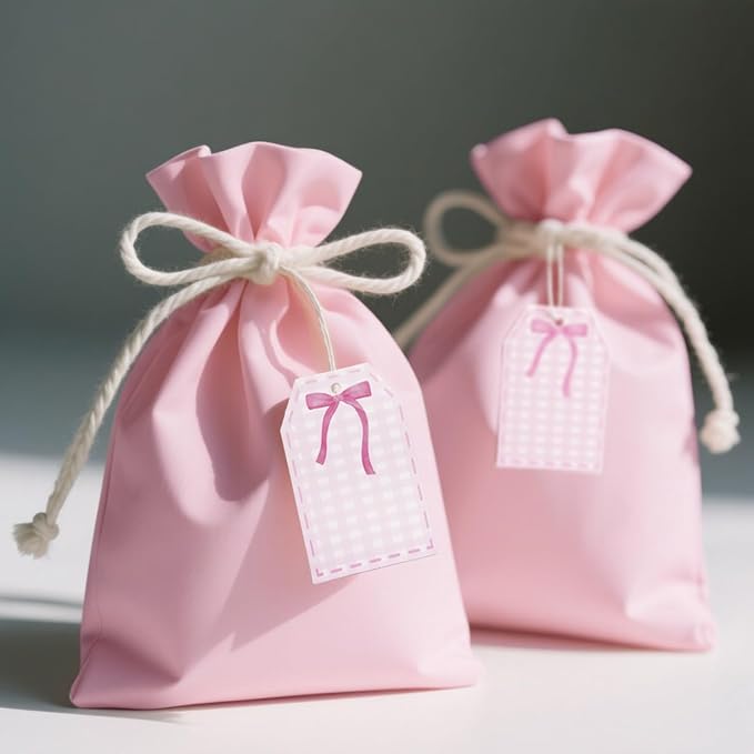100Pcs Coquette Pink Bow Gift Tags - Image 4