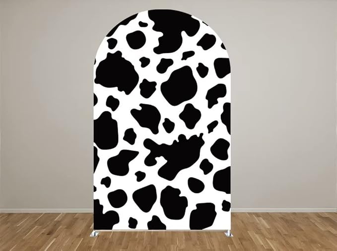 Arch Backdrop Chiara Arch Stand Covers Stretchy Spandex Fabric Cow Pattern - Image 2