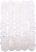 Natural White Quartz Crystal Stone Rondelle 5x8mm Loose Semi Gemstone Beads by Beadia