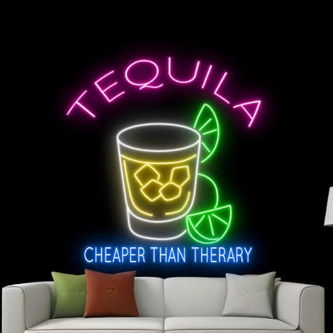 Tequila Neon Sign For Bar Decor, Tequila Bar Led Light, Tequila Glass Neon Light - Image 4