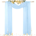 Socomi Blue Sheer Wedding Arch Draping Fabric 29" x 20Ft 2 Panels Outdoor by Socomi
