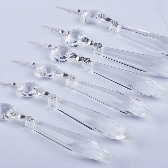 HDCRYSTALGIFTS 20Pcs Chandelier Icicle Crystal Prisms - Image 7