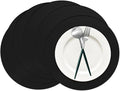 50 Black Paper Place Mats Black Round Disposable Table Mats Decorative Placemats by Datyiiha