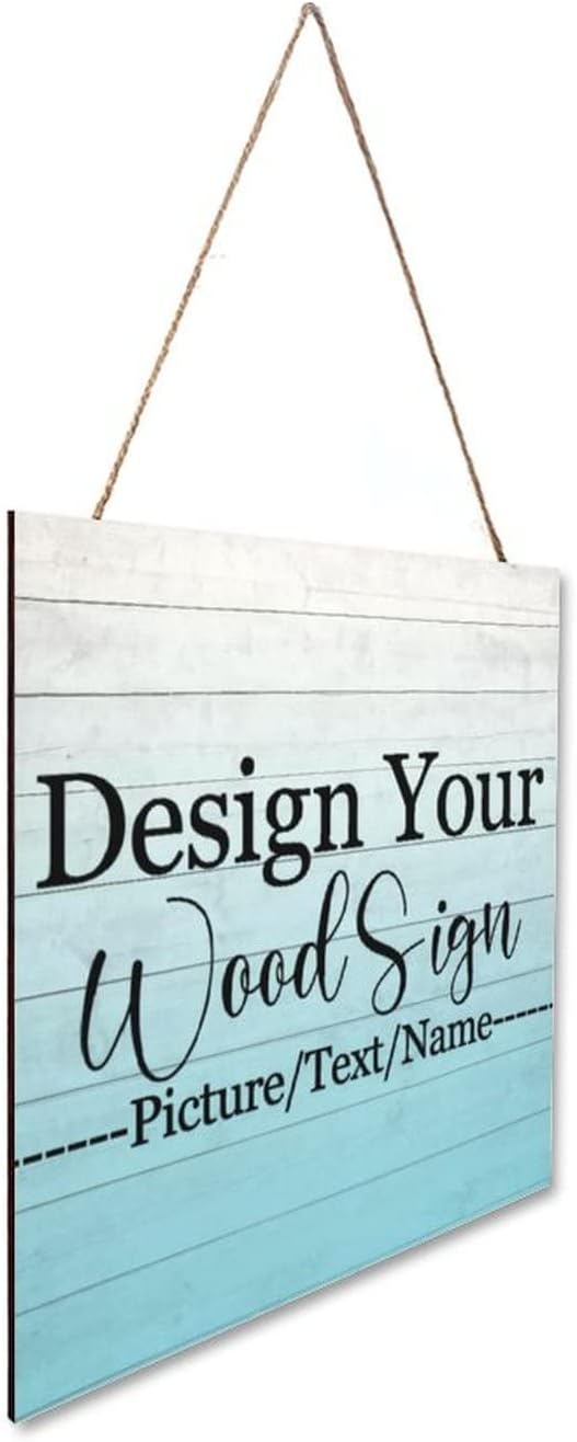 Personalized Hanging Wood Signs, Customized Door Board - Image 4