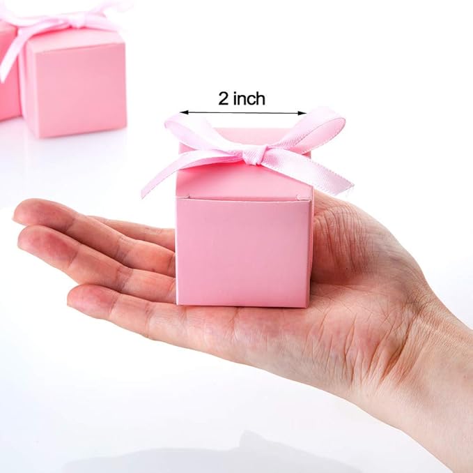 AWELL Pink Gift Candy Box Bulk 2x2x2 inches - Image 4