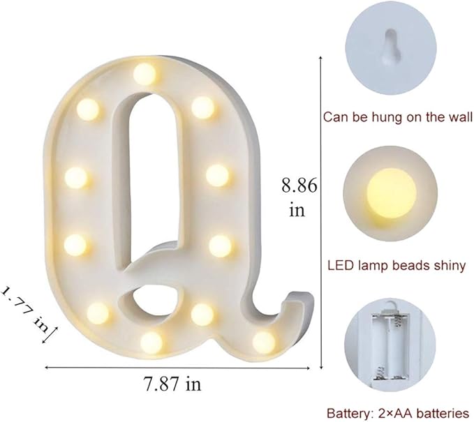 MUMUXI Marquee Light Up Letters | Large Light Up Numbers | Battery Powered and - Image 2