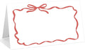 25 Pack Red Bow Wave Place Cards, Editable Name Cards by WwongxianB