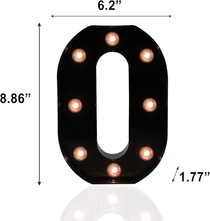 Light Up Black Alphabet Marquee Number Sign LED Marquee Number Lights Sign - Image 6