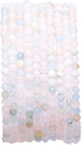 Faceted Natural Morganite Stone Round Loose Semi Gemstone Beads by Beadia