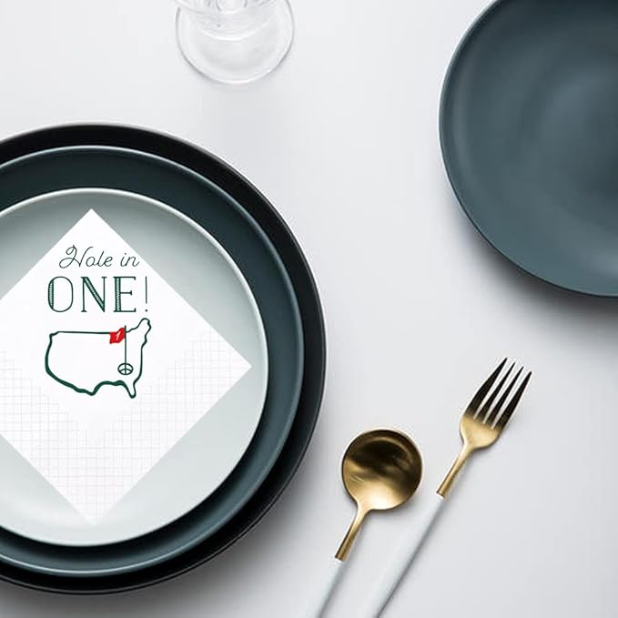 Golf Cocktail Napkins, 100 Pack Hole in One First Birthday Golf Themed Paper - Image 7