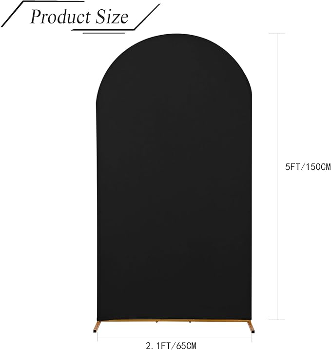 bricia Wedding Arch Backdrop Stand Cover, 5FT Double Sided Stretchy Arch Cover - Image 2