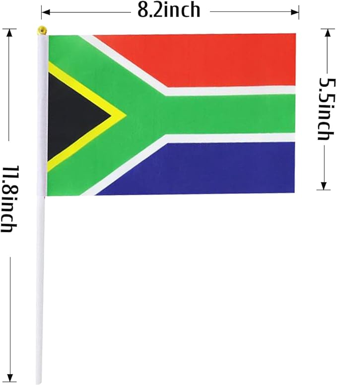 South Africa Flag South African Flag, Small Mini Handheld South Africa Flags on - Image 2