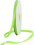 TONIFUL 3/8 Inch x 100yds Fluorescent Apple Green Satin Ribbon Thin Solid by TONIFUL