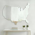 4th of July Patriotic USA Map Mirror – 27.5"x18.7" Frameless Asymmetrical by Unknown