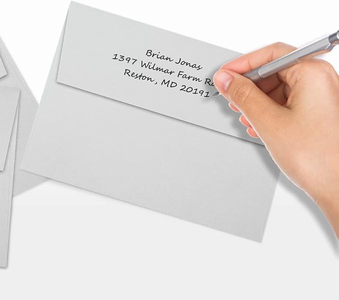 LUXPaper A7 Invitation Envelopes | Peel & Press | 5 1/4" x 7 1/4" | Gray | - Image 6