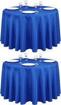 LTC LINENS 2 Pack 108 Inch Round Tablecloth Royal Blue by LTCLINENS