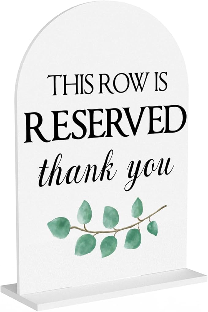 This Row is Reserved Sign, Reserved Seating Signs by AASRR