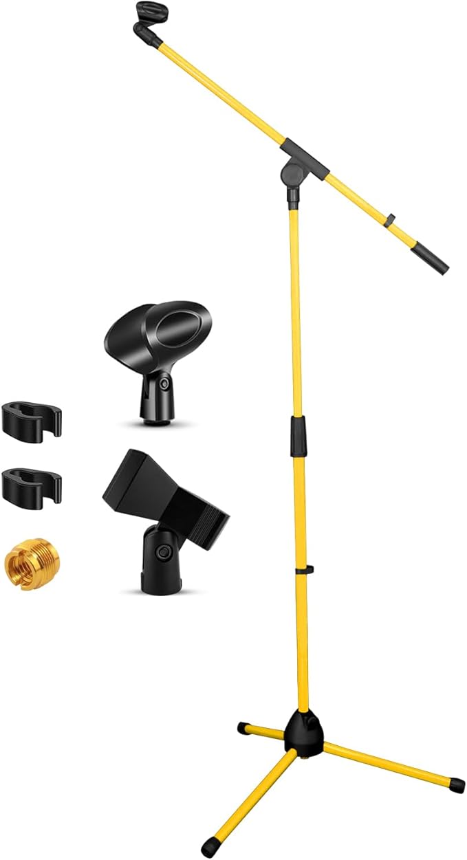5 Core Tripod Mic Stand Floor Adjustable 18 to 72 Inches Sturdy Boom Arm Holder by 5Core