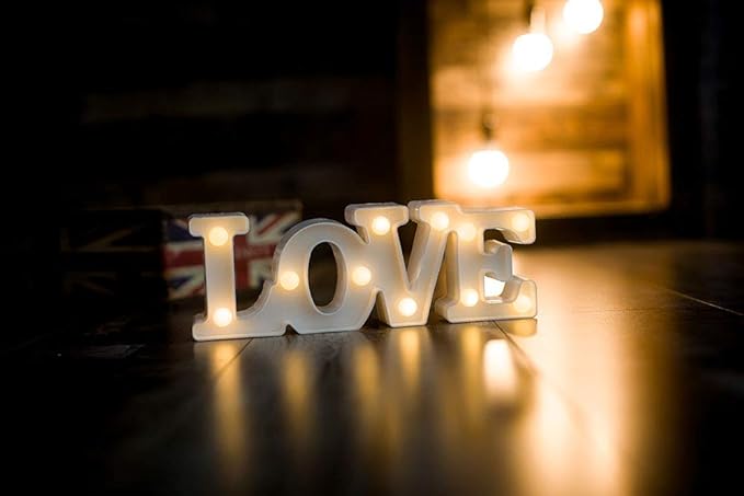 MUMUXI Marquee Light Up Letters | Battery Powered Light Up Love Letters | LED - Image 2