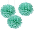 WEVEN 12" Mint Tissue Pom Poms DIY Hanging Paper Flower Balls by WEVEN