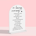 Wedding Memorial Sign Rustic Wedding White Acrylic Gift Table Sign by Unknown