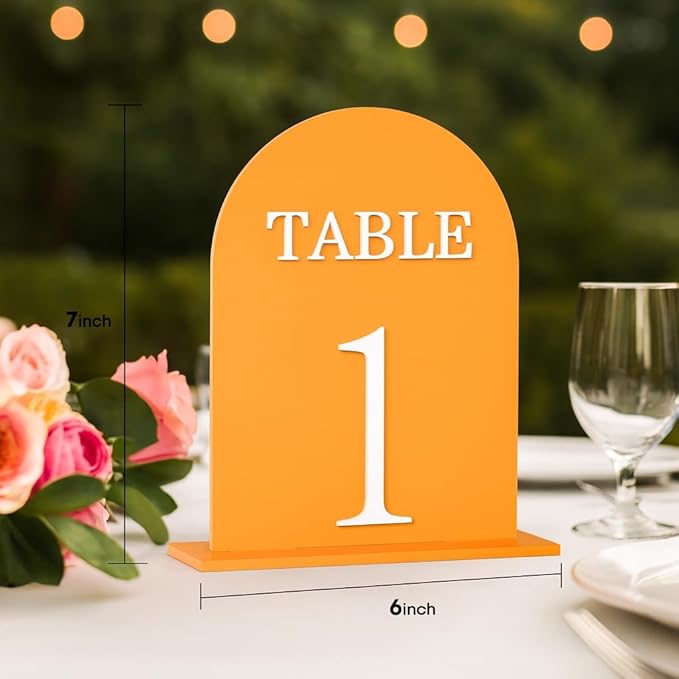 Arch Wedding Table Numbers 1-15 - Image 2