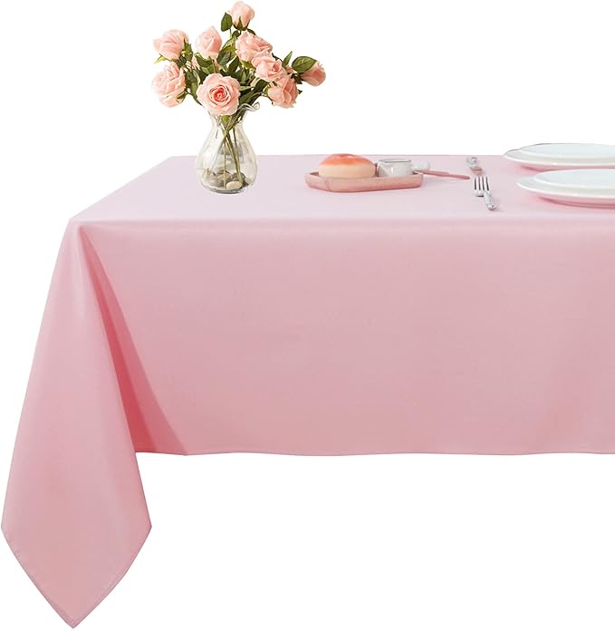 Fitable Rectangle Tablecloth Stain and Wrinkle Resistant Washable Polyester by Fitable