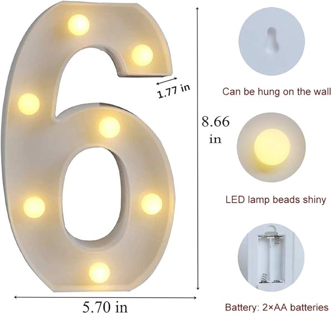 MUMUXI Marquee Light Up Letters | Large Light Up Numbers | Battery Powered and - Image 2