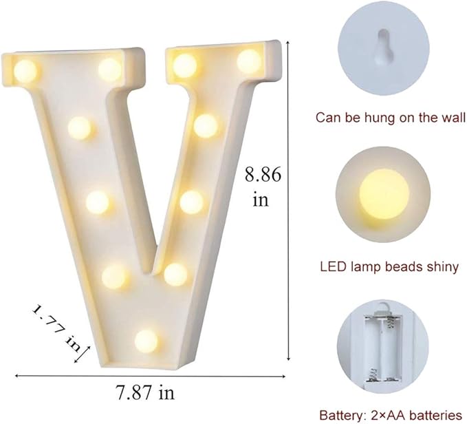 MUMUXI Marquee Light Up Letters | Large Light Up Numbers | Battery Powered and - Image 2