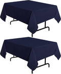 sancua 2 Pack Navy Tablecloth 54 x 54 Inch, Stain and Wrinkle Resistant Square by sancua