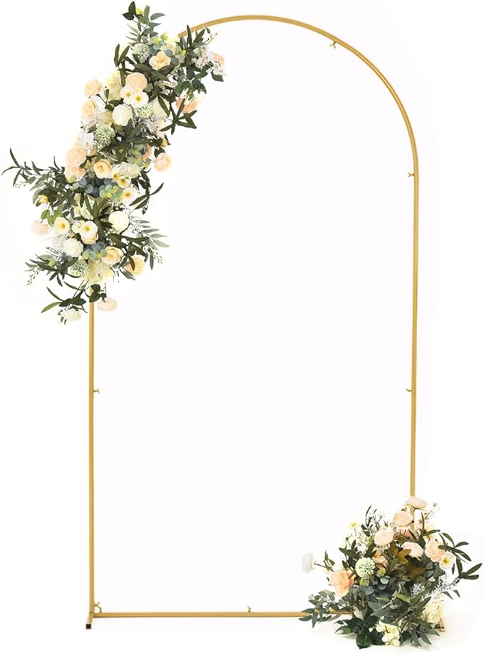 Vincidern 7.2 ft Balloon Arch Backdrop Stand Gold, Wedding Arch by Vincidern