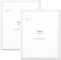 Opposite Wall - 11x14 in - White Solid Oak Wood Picture Frame - Lightweight by OppositeWall