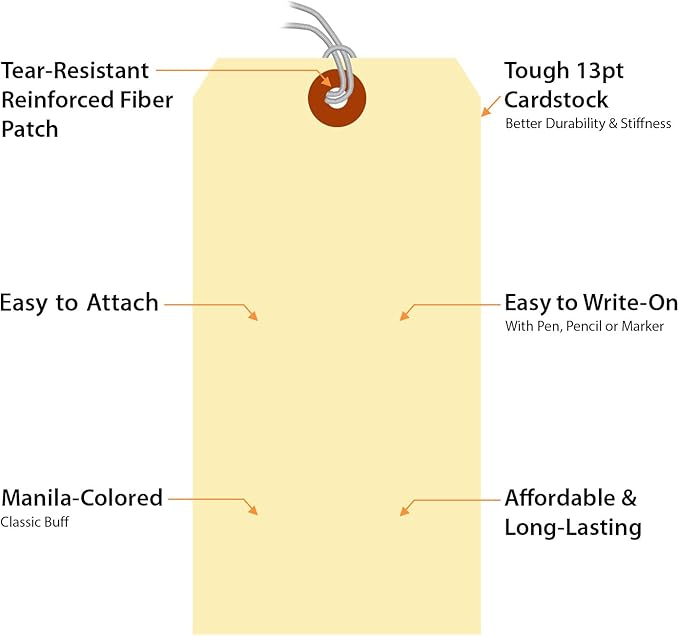 SmartSign Blank Manila Shipping Tags - Image 5