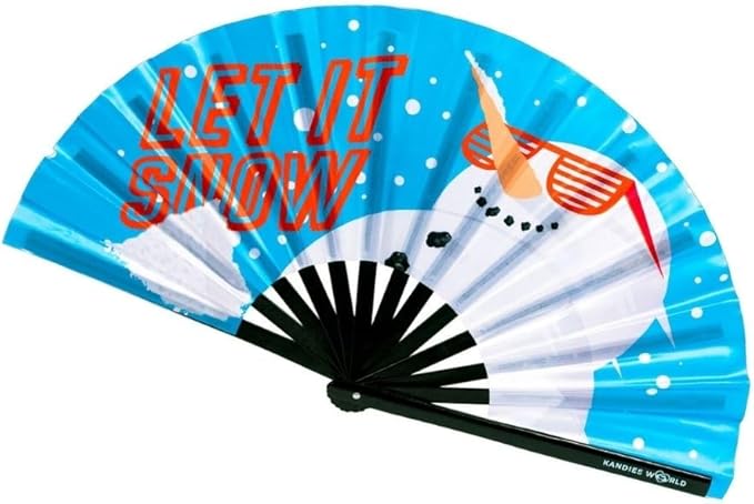 Kandies World UV Reactive Custom Festival Folding Hand Fan by KandiesWorld